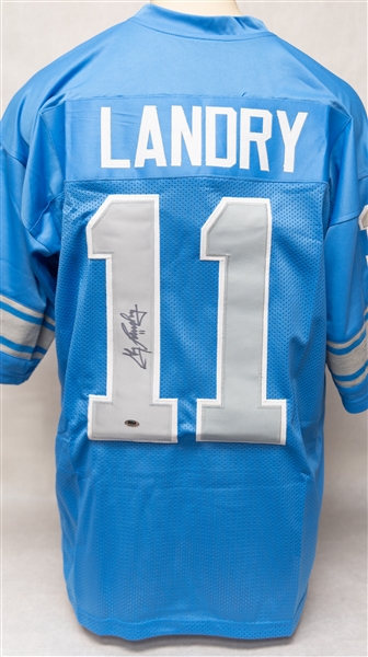 Lot of (4) Autographed NFL Jerseys w. Lenny Moore, Craig Morton, Gary Landry, and Lydell Mitchell (JSA, Beckett and RSA Certs)