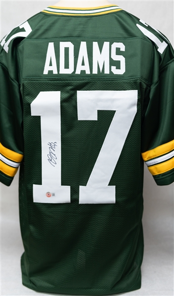 Lot of (3) Autographed NFL Jerseys w. DaVante Adams, Drew Lock, and Brian Cushing (PSA & Beckett Certs)