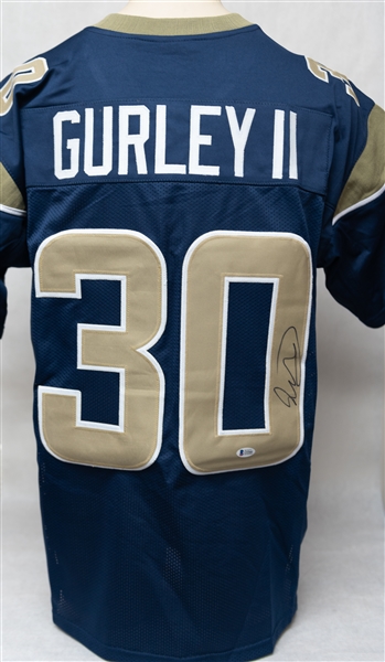 Lot of (2) St. Louis/LA Rams Autographed Jerseys w. Kurt Warner and Todd Gurley (Beckett Certs)