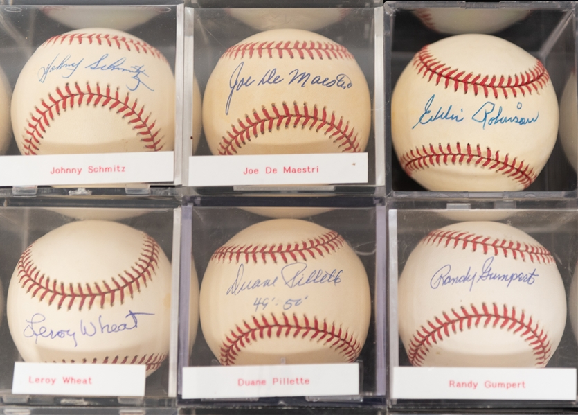 Lot of (12) Vintage Single Signed Baseballs w. Eddie Murray, Hillis Layne - JSA Auction Letter