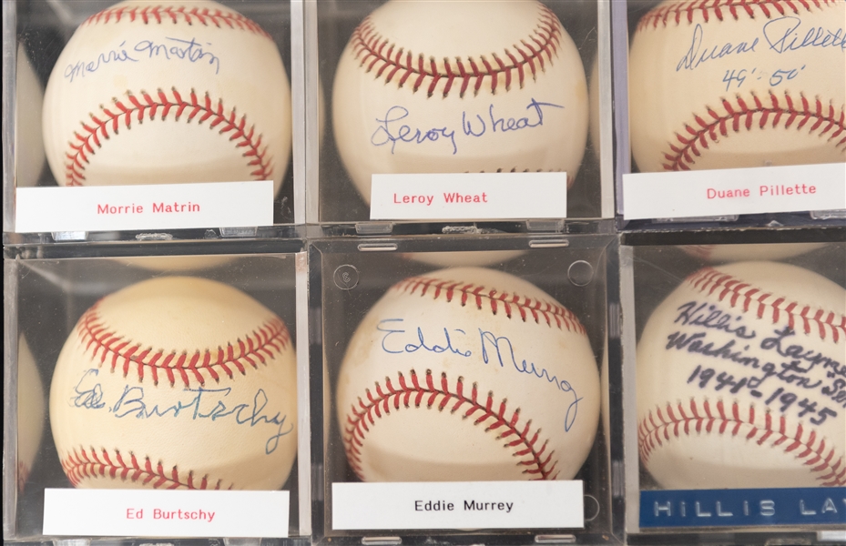 Lot of (12) Vintage Single Signed Baseballs w. Eddie Murray, Hillis Layne - JSA Auction Letter