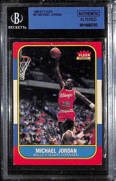 1986-87 Fleer Michael Jordan Rookie Card #57 Graded Beckett BGS Authentic