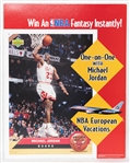 Large 28"x22" Heavy Stock Michael Jordan Advertising Display (McDonalds, Upper Deck, & American Airlines Highlighted)