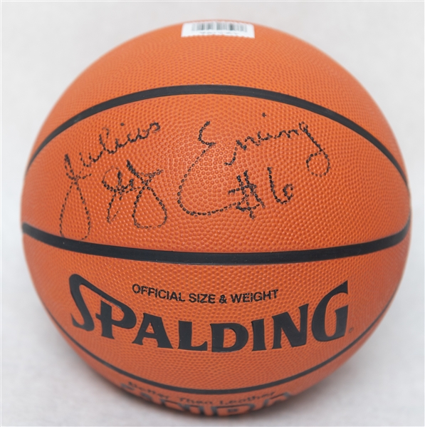 Julius Erving Signed Spalding NBA Basketball (Full JSA Letter of Authenticity)