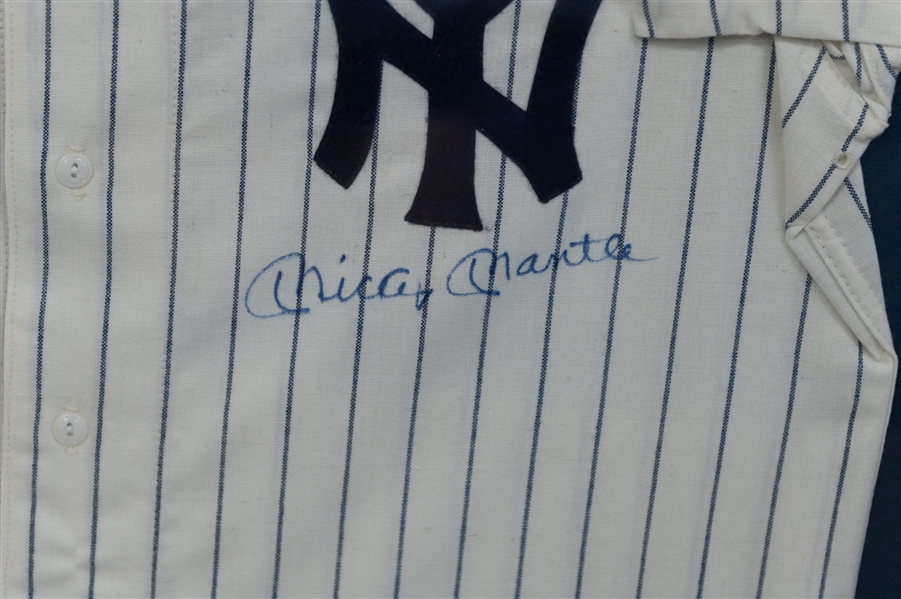 Mickey Mantle Signed New York Yankees Jersey - Framed (Full JSA Letter of Authenticity)