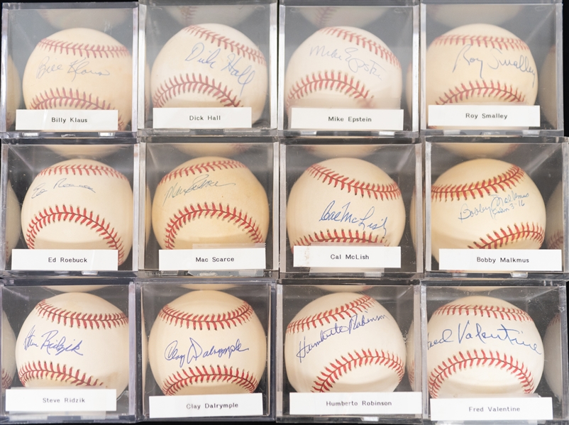 Lot of (12) Vintage Single Signed Baseballs w. Roy Smalley, Clay Dalrymple, & Dick Hall - JSA Auction Letter