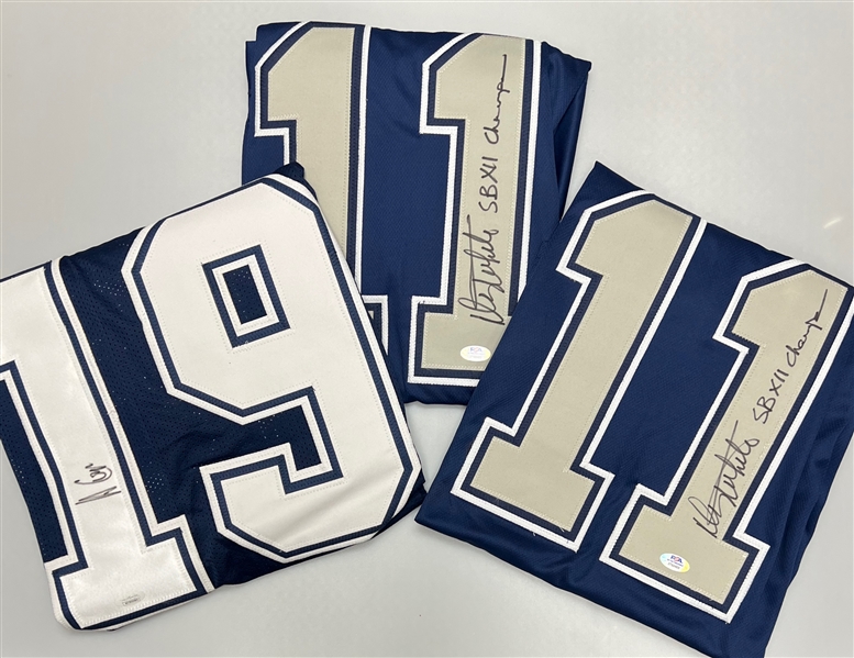 Cowboys Autographed Jersey Lot w. (2) Danny White and Amari Cooper (PSA and JSA Certs)