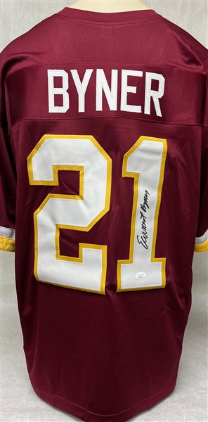 Lot of (5) Washington Redskins Autographed Jerseys w. Theismann, Mann, Rypien, Byner, and Moss (Beckett & JSA Certs)