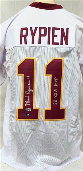 Lot of (5) Washington Redskins Autographed Jerseys w. Theismann, Mann, Rypien, Byner, and Moss (Beckett & JSA Certs)