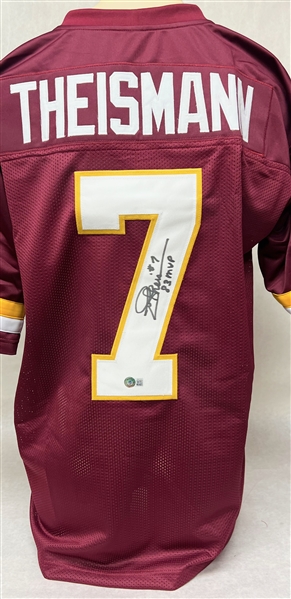 Lot of (5) Washington Redskins Autographed Jerseys w. Theismann, Mann, Rypien, Byner, and Moss (Beckett & JSA Certs)