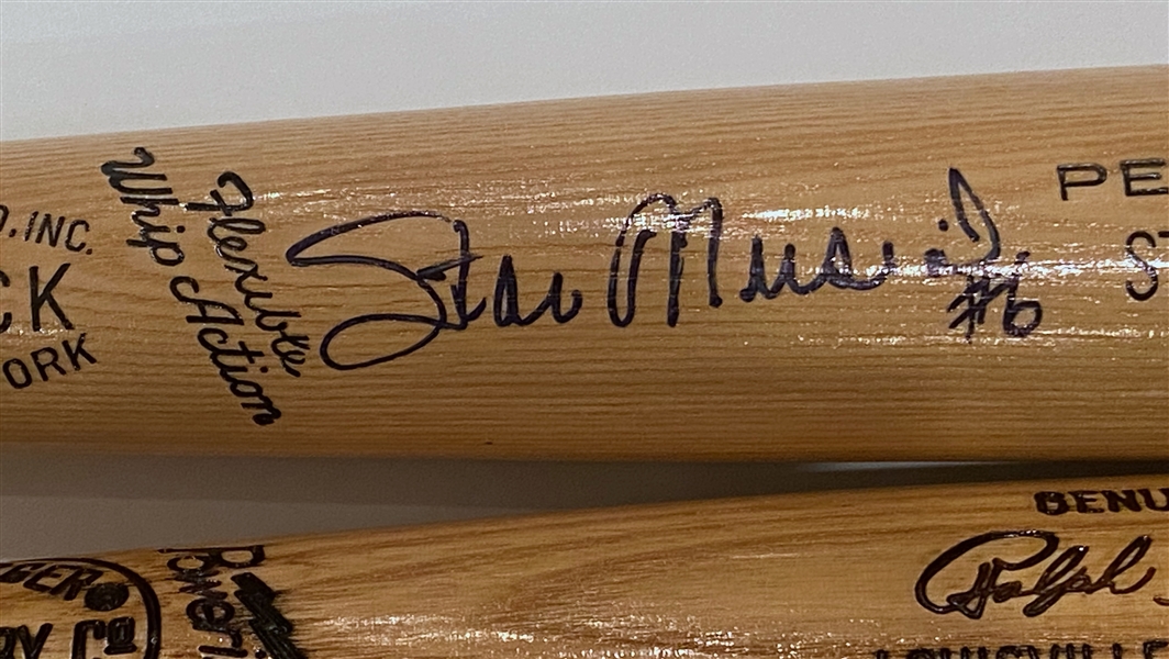 Lot of (3) Signed Baseball Bats - Stan Musial, Ralph Kiner, Rocky Colavito (JSA Auction LOA)