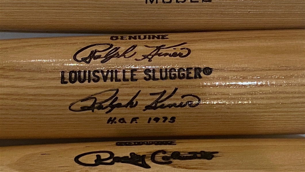 Lot of (3) Signed Baseball Bats - Stan Musial, Ralph Kiner, Rocky Colavito (JSA Auction LOA)