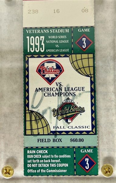 (2) 1993 World Series Tickets Signed by Darren Daulton & Larry Anderson  & More - 100% of Bid Donated to the Darren Daulton Foundation