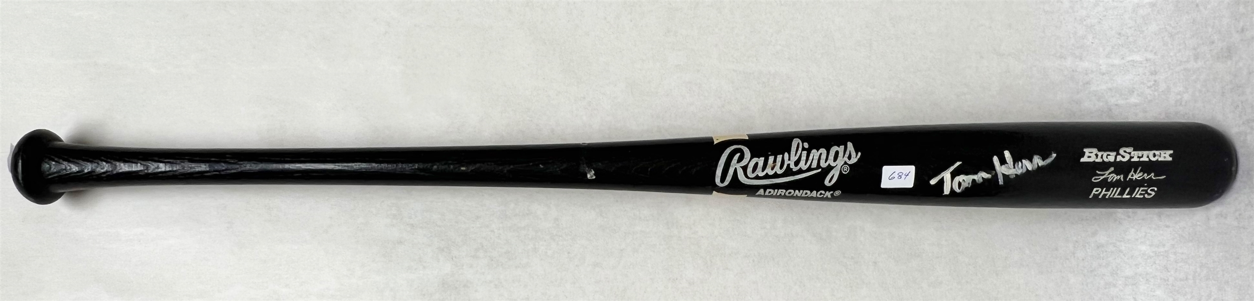 Tom Herr Single Signed Player Model Bat - 100% of Bid Donated to the Darren Daulton Foundation