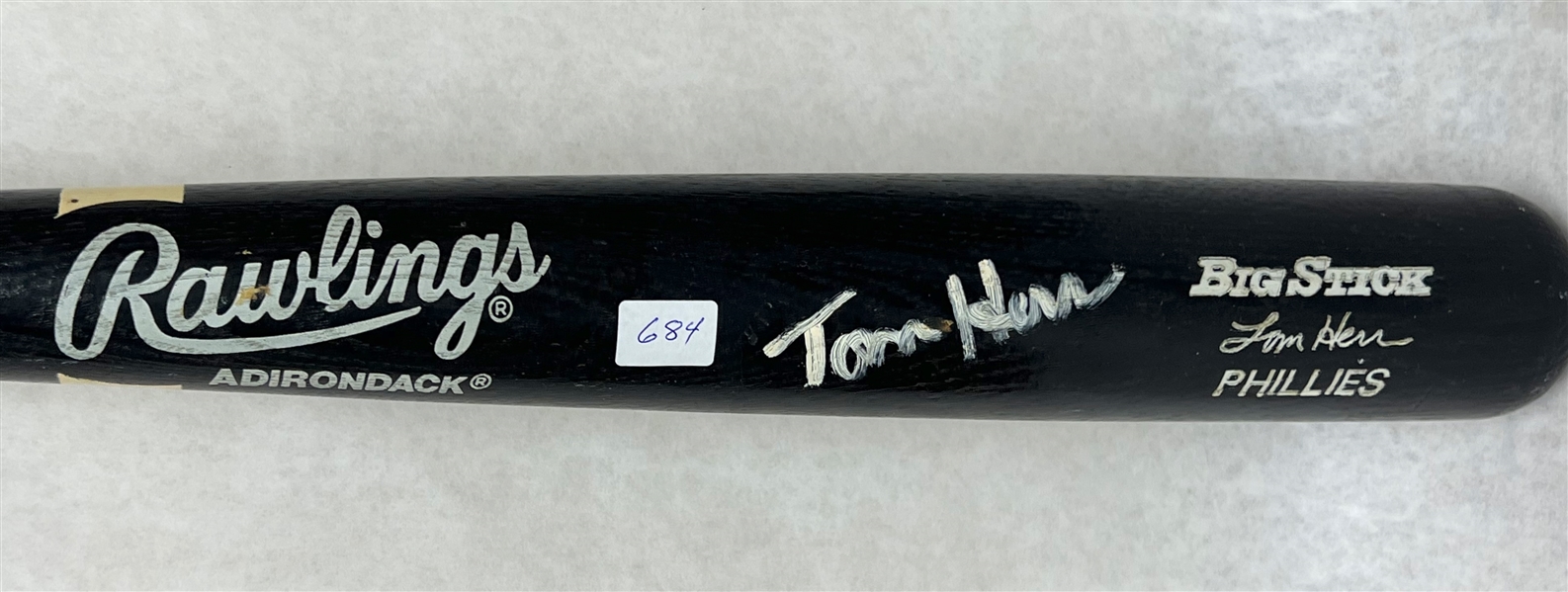 Tom Herr Single Signed Player Model Bat - 100% of Bid Donated to the Darren Daulton Foundation