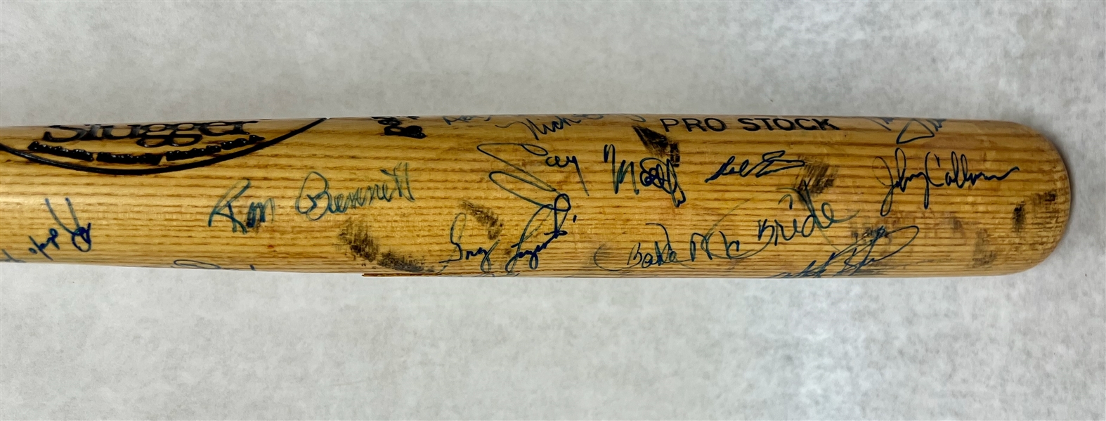 1950s-1970s Multi-Signed Phillies Louisville Slugger Pro Bat w. Johnny Callison & Larry Bowa - 100% of Bid Donated to the Darren Daulton Foundation