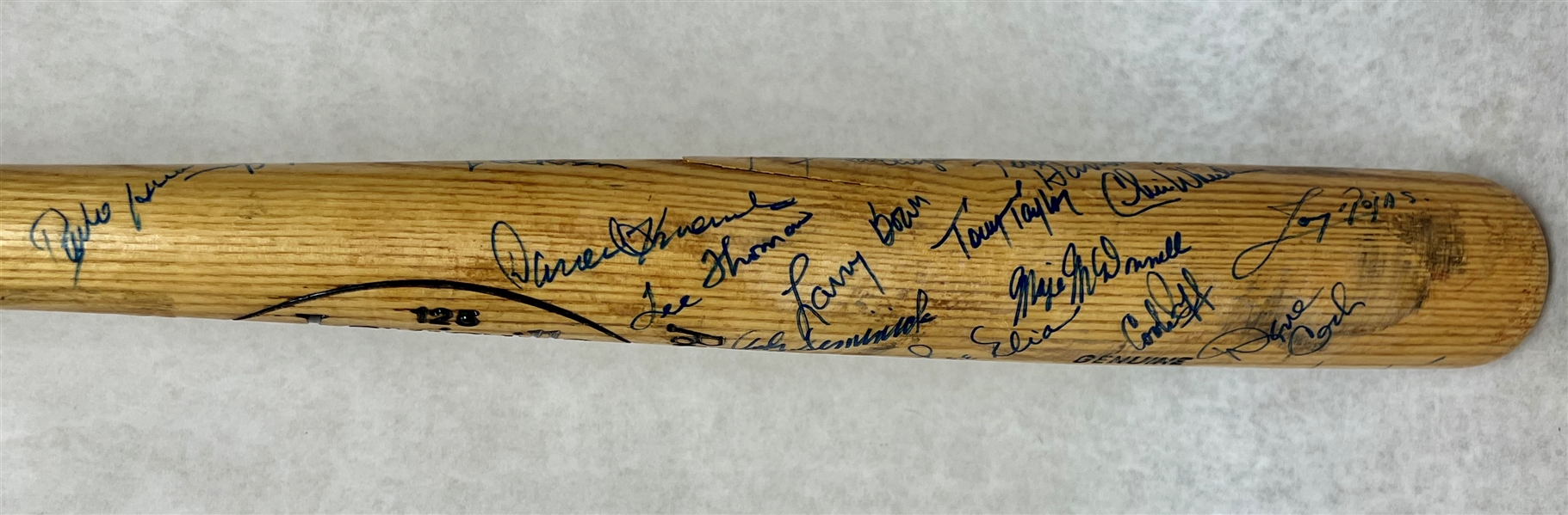 1950s-1970s Multi-Signed Phillies Louisville Slugger Pro Bat w. Johnny Callison & Larry Bowa - 100% of Bid Donated to the Darren Daulton Foundation