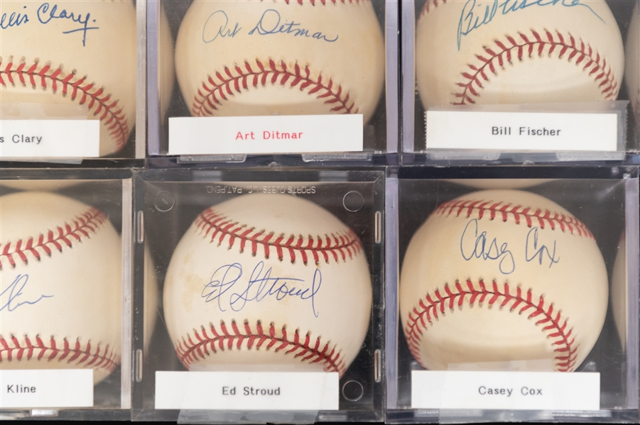 Lot of (12) Vintage Single Signed Baseballs w. Don Zimmer & Art Ditmer - JSA Auction Letter