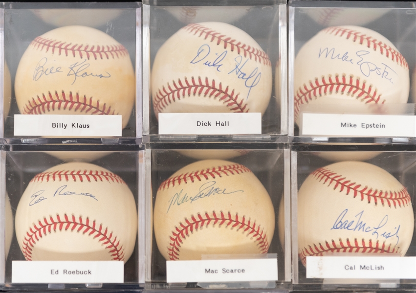 Lot of (12) Vintage Single Signed Baseballs w. Roy Smalley, Clay Dalrymple, & Dick Hall - JSA Auction Letter
