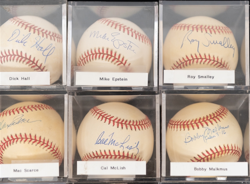 Lot of (12) Vintage Single Signed Baseballs w. Roy Smalley, Clay Dalrymple, & Dick Hall - JSA Auction Letter