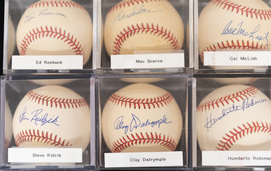 Lot of (12) Vintage Single Signed Baseballs w. Roy Smalley, Clay Dalrymple, & Dick Hall - JSA Auction Letter