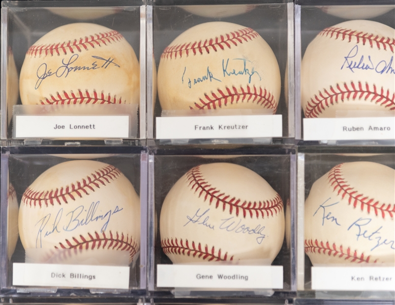 Lot of (12) Vintage Single Signed Baseballs w. Gene Woodling & Jonny Gray - JSA Auction Letter