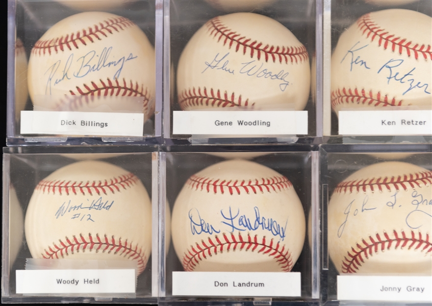 Lot of (12) Vintage Single Signed Baseballs w. Gene Woodling & Jonny Gray - JSA Auction Letter