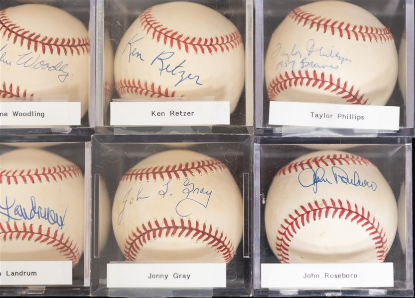 Lot of (12) Vintage Single Signed Baseballs w. Gene Woodling & Jonny Gray - JSA Auction Letter