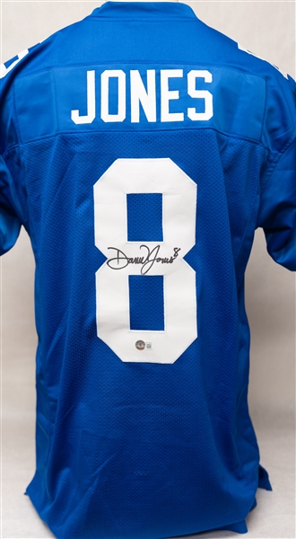 Lot of (3) New York Giants Autographed Jerseys w. Phil Simms, Daniel Jones, and Ottis Anderson (JSA & Beckett Certs)