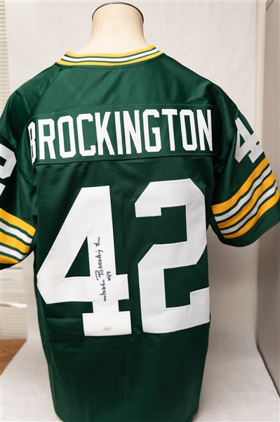 Paul Hornung and John Brockington Green Bay Packers Autographed Jerseys (JSA Certs)