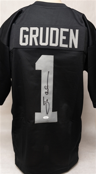 Lot of (3) Raiders NFL Autographed Jerseys w. Jim Plunkett, Jim Otto, and Jon Gruden (JSA and Schwartz Certs)