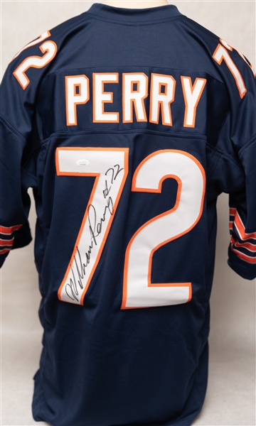 Lot of (3) Chicago Bears Greats Autographed Jerseys w. Sayers, Perry, and McMahon (JSA & PSA Certs)