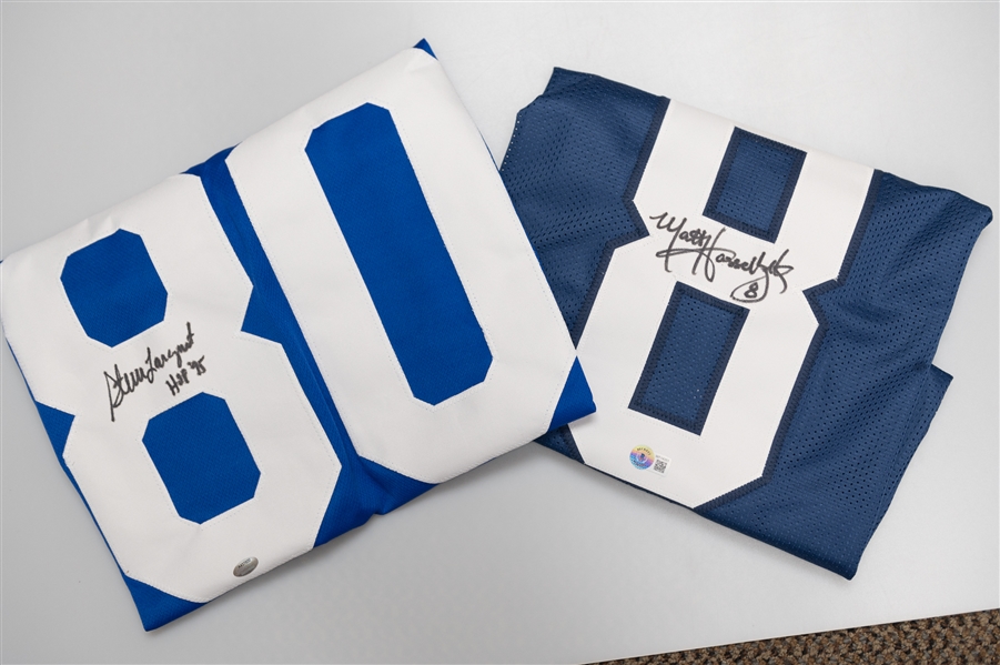 Steve Largent and Matt Hasselbeck Autographed Seattle Seahawks Jerseys (Beckett and Schwartz Certs)