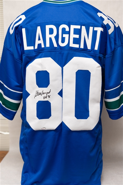 Steve Largent and Matt Hasselbeck Autographed Seattle Seahawks Jerseys (Beckett and Schwartz Certs)