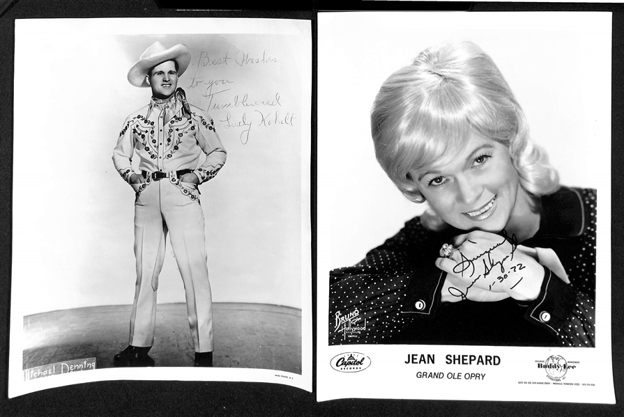 Lot of (15+) Entertainment & Western Autographs/Memorabilia w. Kenny Rogers - JSA Auction Letter