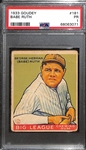 1933 Goudey Babe Ruth #181 Graded PSA 1