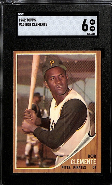 1962 Topps Roberto Clemente #10 Graded SGC 6