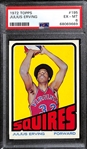 1972 Topps Julius "Dr. J." Erving #195 Rookie Card Graded PSA 6