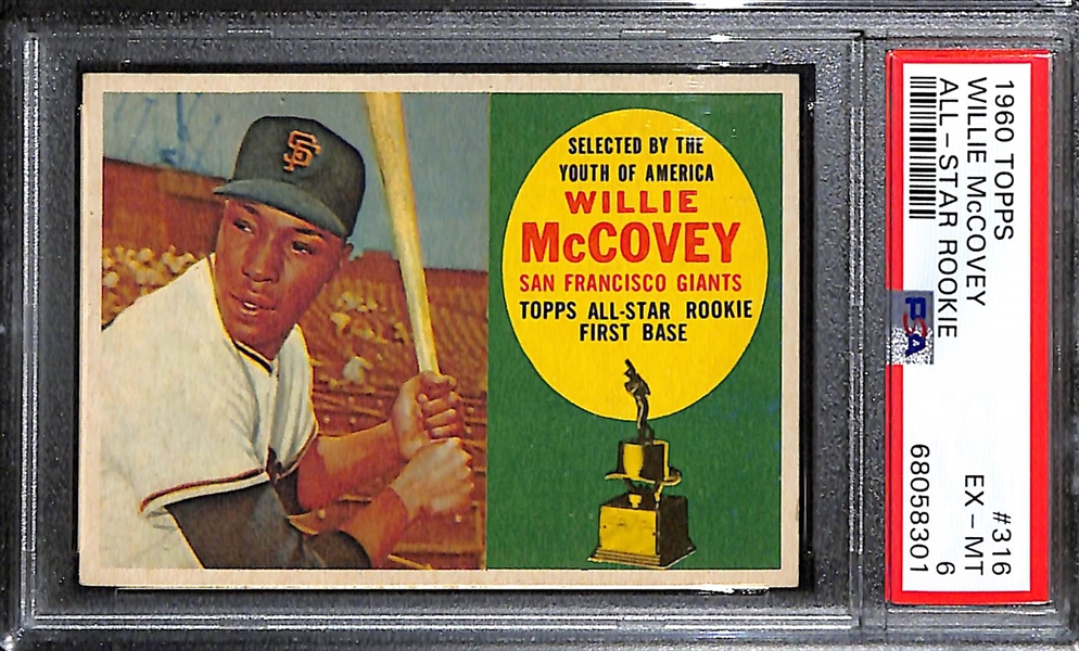 1960 Topps Willie McCovey #316 All-Star Rookie Graded PSA 6