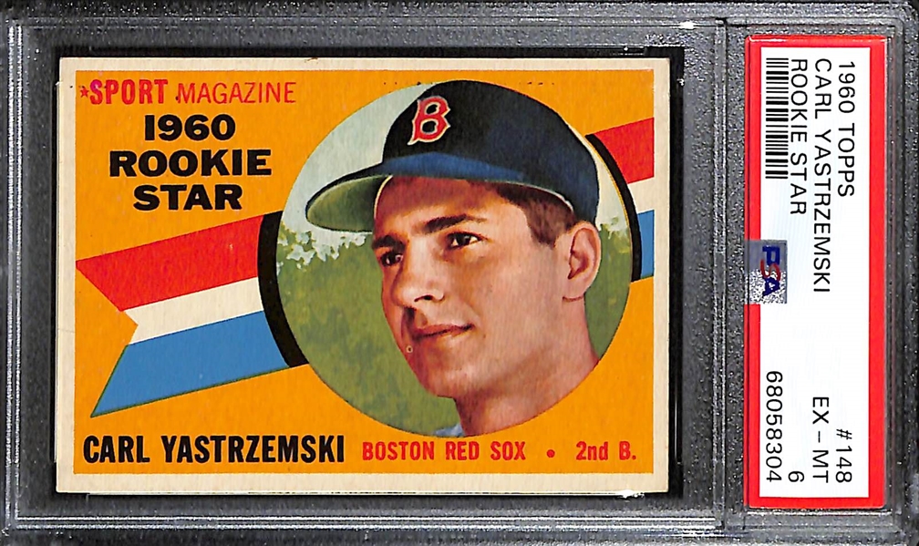 1960 Topps Carl Yastrzemski #148 Rookie Card Graded PSA 6