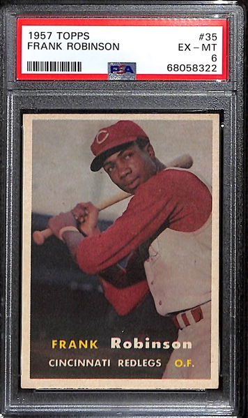 1957 Topps Frank Robinson #35 Rookie Card Graded PSA 6