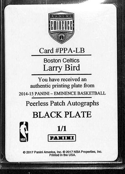 Lot of (50+) Mostly Modern Basketball Cards w. Larry Bird 1/1 Eminence Printing Plate, James, Curry RC, Tatum RC and Many More Stars 