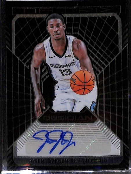 Lot of (3) Jaren Jackson Jr. Autographed Cards w. 2018-19 NBA Hoops Rookie Ink