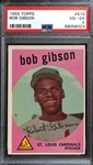 1959 Topps Bob Gibson #514 Rookie Card Graded PSA 4