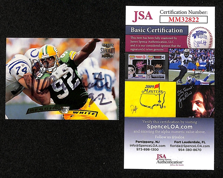 Reggie White Autographed Topps Stadium Club Green Bay Packers Card (JSA COA)