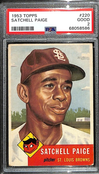 1953 Topps Satchell Paige #220 Graded PSA 2