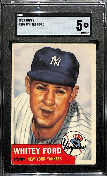 1953 Topps Whitey Ford #207 Graded SGC 5