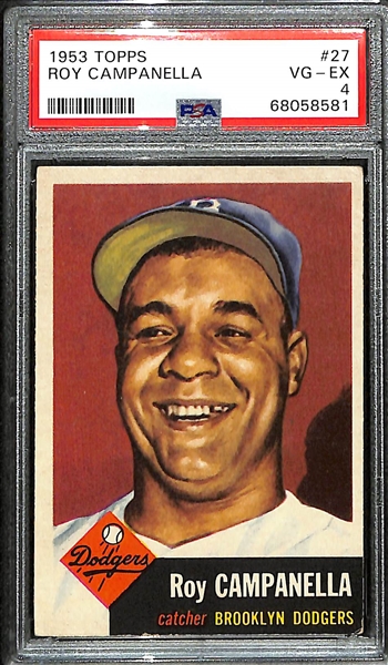 1953 Topps Roy Campanella #27 Graded PSA 4