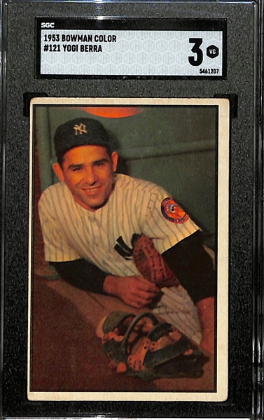 1953 Bowman Color Yogi Berra #121 Graded SGC 3