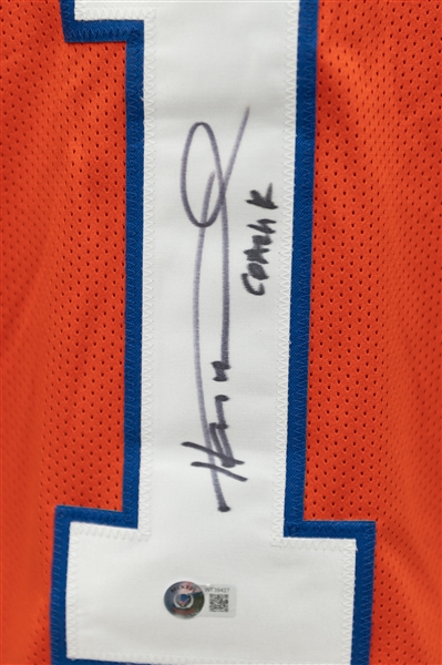 Henry Winkler Signed Coach Klein Jersey From the Movie Waterboy - Beckett Witness Sticker